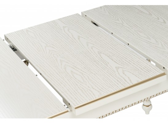 Деревянный стол Леджер 130(170)х75х77 слоновая кость / патина золото в Ростове-на-Дону