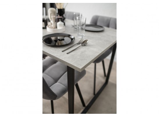 Деревянный стол Лиман 117 х 77 бетон светлый / черный матовый в Ростове-на-Дону