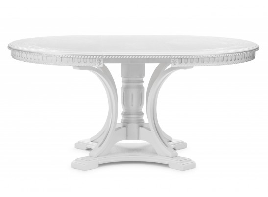 Деревянный стол Нозеан круглый белый / серебро в Ростове-на-Дону