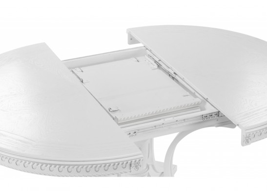 Деревянный стол Нозеан круглый белый / серебро в Ростове-на-Дону