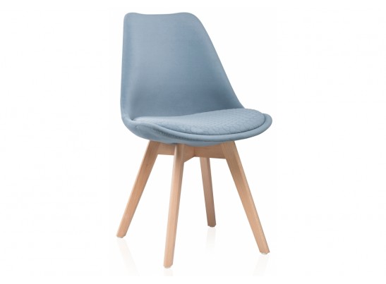 Деревянный стул Bonuss light blue / wood