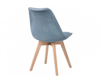 Деревянный стул Bonuss light blue / wood