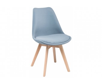 Деревянный стул Bonuss light blue / wood