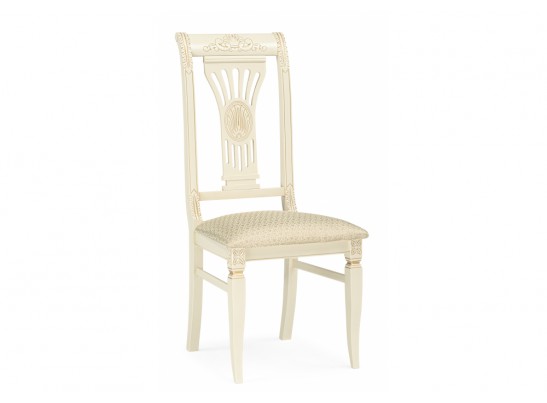 Деревянный стул Roy слоновая кость / золото патина