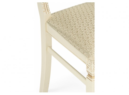 Деревянный стул Roy слоновая кость / золото патина