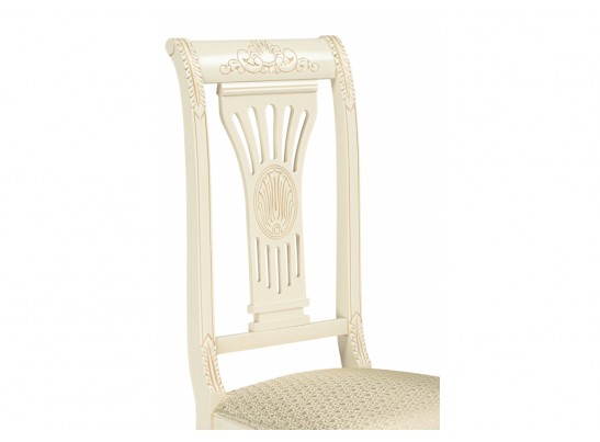 Деревянный стул Roy слоновая кость / золото патина