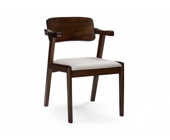 Деревянный стул Velma dirty oak / light beige