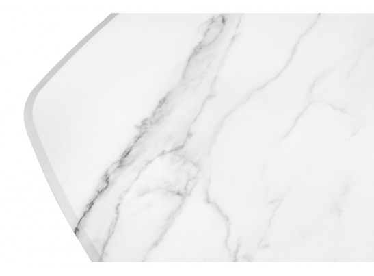 Комплект столиков Лойс 80х80х46(60х60х38) мрамор белый / дуб вотан в Ростове-на-Дону