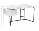 Компьютерный стол Desk 131х58х76 white / black в Ростове-на-Дону