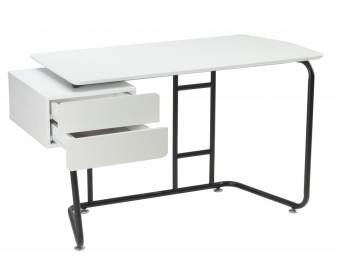 Компьютерный стол Desk 131х58х76 white / black