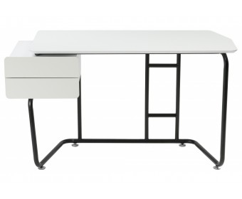 Компьютерный стол Desk 131х58х76 white / black