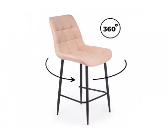 Полубарный стул Челси 360 бежевый (zd 210) / черный
