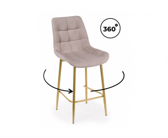 Полубарный стул Челси 360 латте (zd 290) / золотой