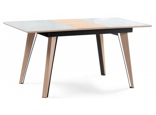 Стеклянный стол Джофри белый / венге светлый в Ростове-на-Дону