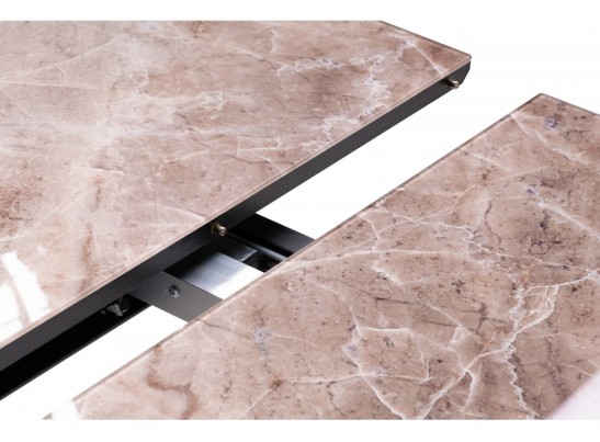 Стеклянный стол Стиг 180(230)х95х77 карелия / черный в Ростове-на-Дону