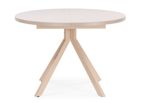 Стеклянный стол Веллор 100(135)х100х78 капучино в Ростове-на-Дону