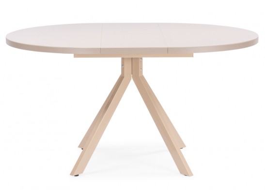 Стеклянный стол Веллор 100(135)х100х78 капучино в Ростове-на-Дону