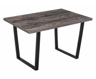 Стол Эльпатия 110х75х75 дуб рошелье / черный матовый