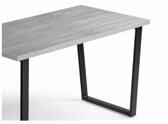 Стол Лота Лофт 140х80х75 25 мм черный матовый / бетон в Ростове-на-Дону