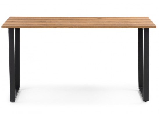 Стол Лота Лофт 140 25 мм дуб делано темный / черный матовый в Ростове-на-Дону