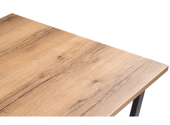 Стол Лота Лофт 140 25 мм дуб делано темный / черный матовый в Ростове-на-Дону