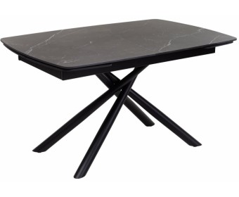 Стол Rivoli matt black marble sintered stone / black