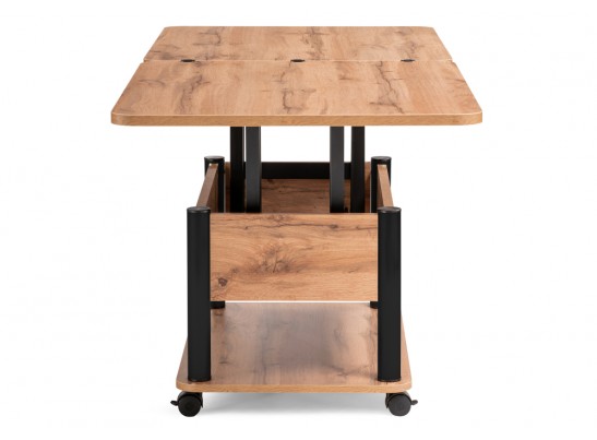 Стол-трансформер Виват 86(172)х72х50(74) дуб вотан / черный в Ростове-на-Дону