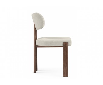 Стул на металлокаркасе Bandi бежевый / орех