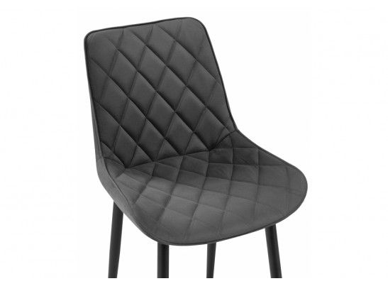 Стул на металлокаркасе Баодин велюр темно-серый / черный в Ростове-на-Дону