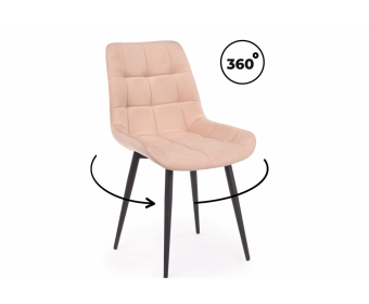 Стул на металлокаркасе Челси 360 К бежевый (zd 210) / черный