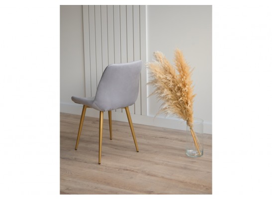 Стул на металлокаркасе Челси 360 К светло-серый (zd 960) / золотой в Ростове-на-Дону