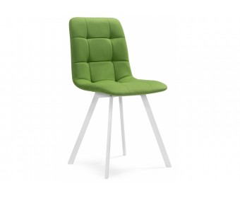 Стул на металлокаркасе Чилли светло-зеленый / белый
