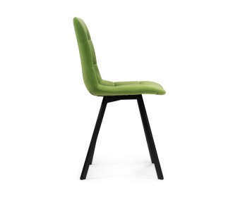 Стул на металлокаркасе Чилли светло-зеленый / черный каркас