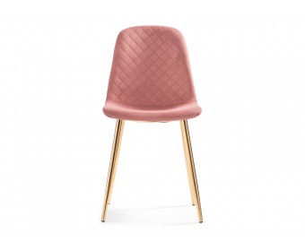Стул на металлокаркасе Dabl pink / gold
