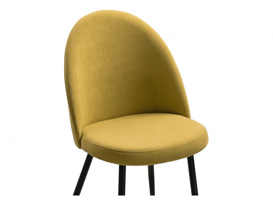 Стул на металлокаркасе Дагрун горчичный / черный каркас в Ростове-на-Дону