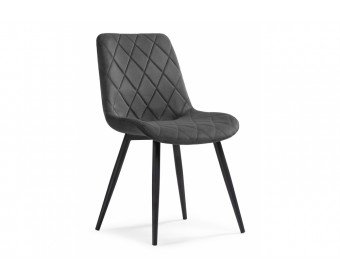 Стул на металлокаркасе Fox dark gray / black