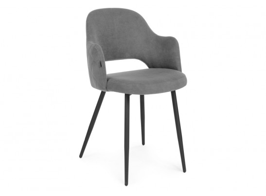Стул на металлокаркасе Гутрид прошивка ромбы сзади серый / черный каркас в Ростове-на-Дону