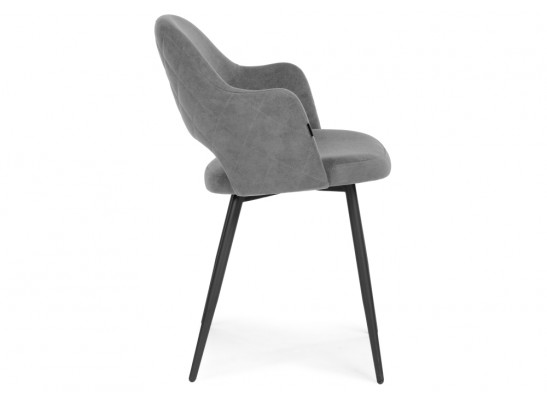 Стул на металлокаркасе Гутрид прошивка ромбы сзади серый / черный каркас в Ростове-на-Дону