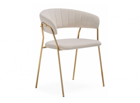 Стул на металлокаркасе Kamelia бежевый / золотой в Ростове-на-Дону