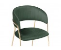 Стул на металлокаркасе Kamelia dark green / gold в Ростове-на-Дону