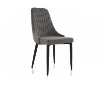 Стул на металлокаркасе Kora dark gray / black