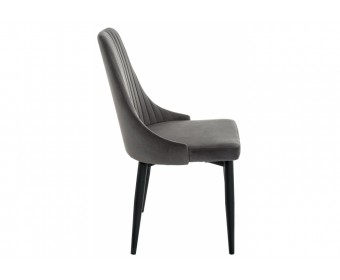 Стул на металлокаркасе Kora dark gray / black