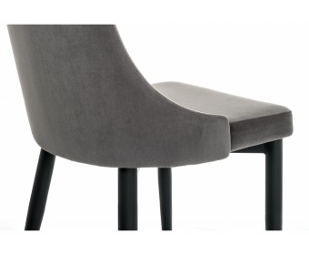 Стул на металлокаркасе Kora dark gray / black