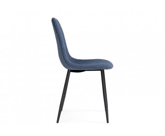Стул на металлокаркасе Lilu dark blue / black