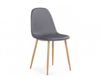 Стул на металлокаркасе Lilu dark grey / wood