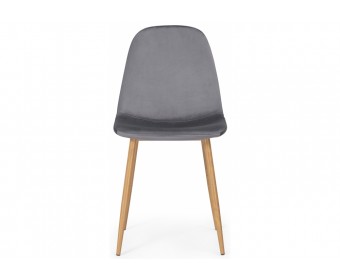 Стул на металлокаркасе Lilu dark grey / wood