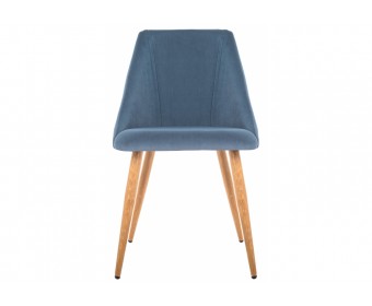 Стул на металлокаркасе Morgan blue / wood