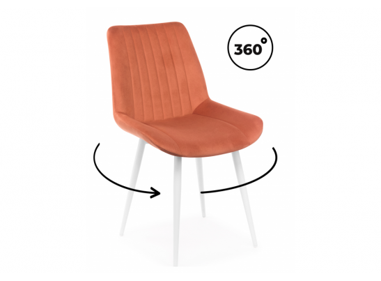 Стул на металлокаркасе Седа 360 терракотовый (zd 432) / белый