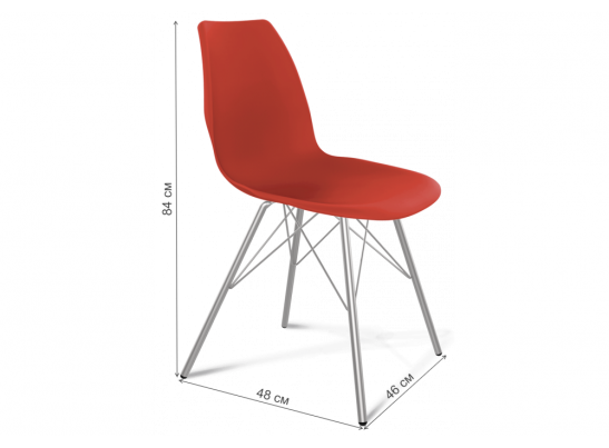 Стул на металлокаркасе SHT-ST29 / S100 красный / красный ral3020 / хром лак в Ростове-на-Дону