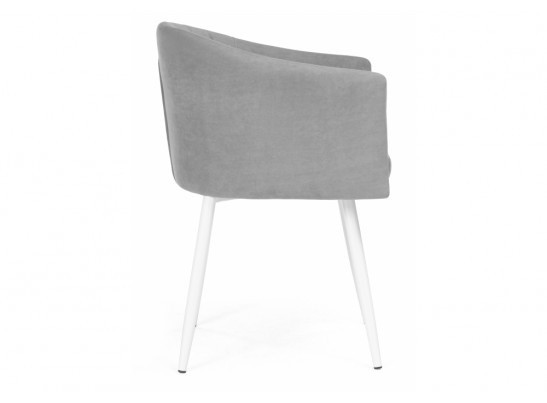 Стул на металлокаркасе Валета светло-серый / белый каркас в Ростове-на-Дону